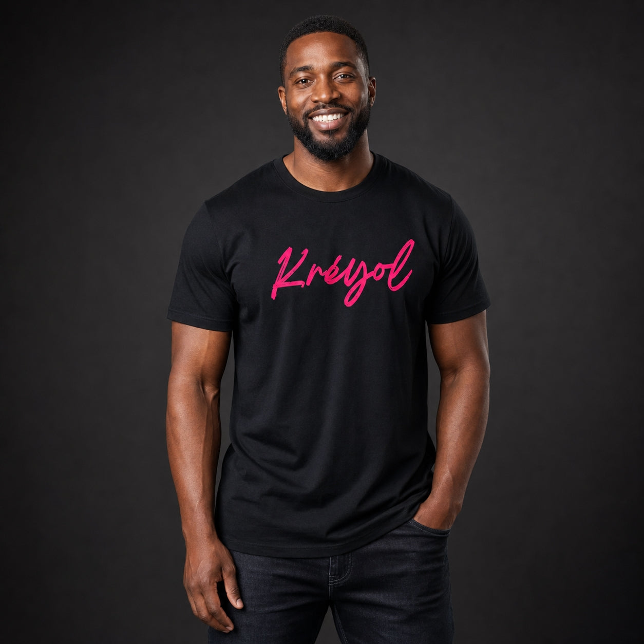 Tshirt KREYOL - Black & Pink