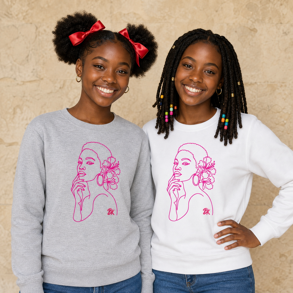 Sweat créole femme Bel Natirel hibiscus fuchsia – mise en scène 1 – créole - bekreyol