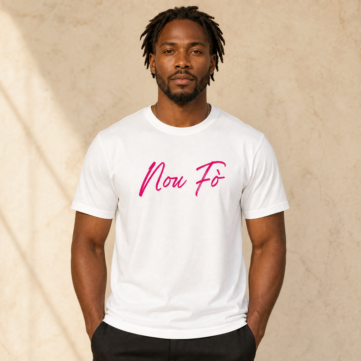 Tshirt NOU FÒ - Pink Vibes