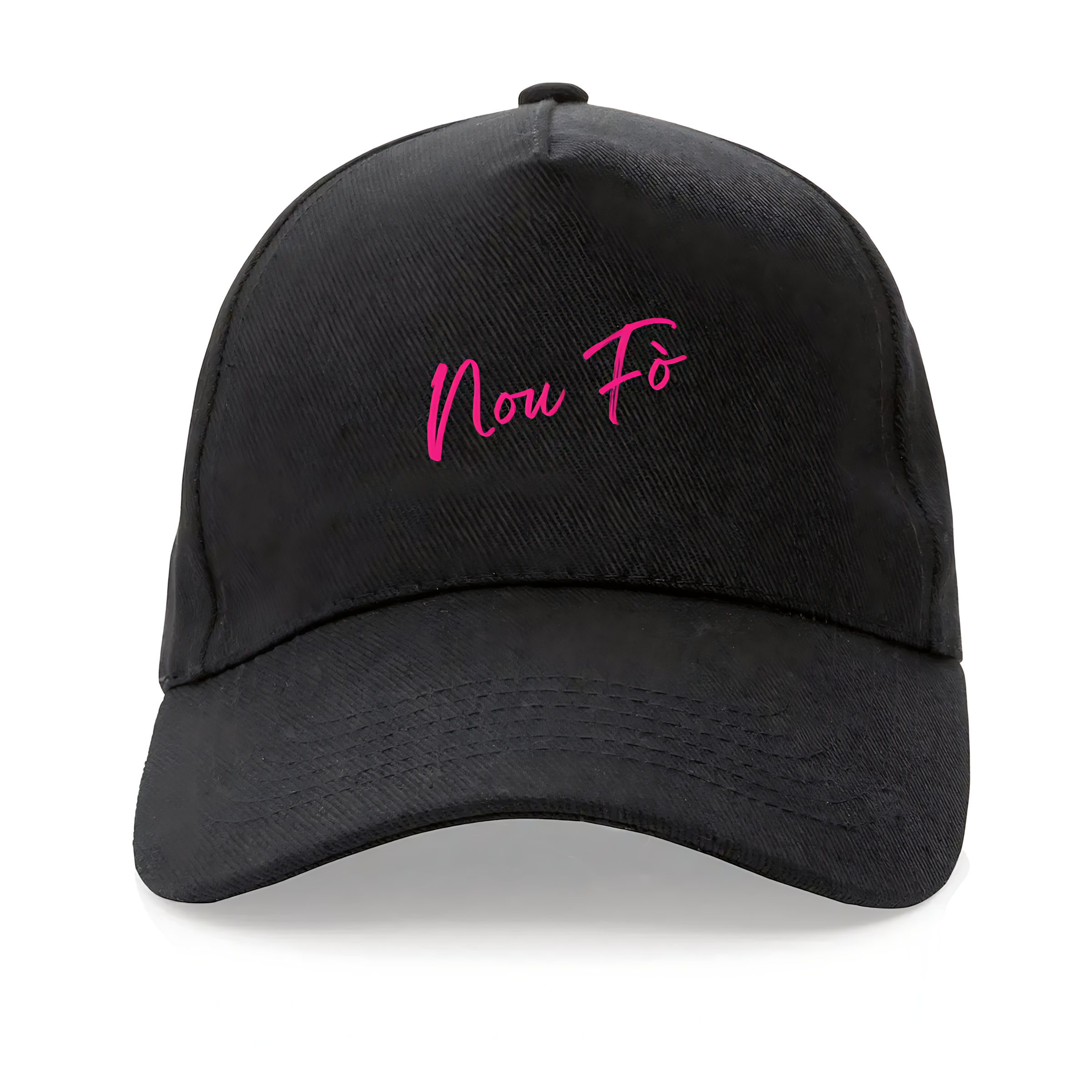 Casquette NOU FÒ - Black & Pink