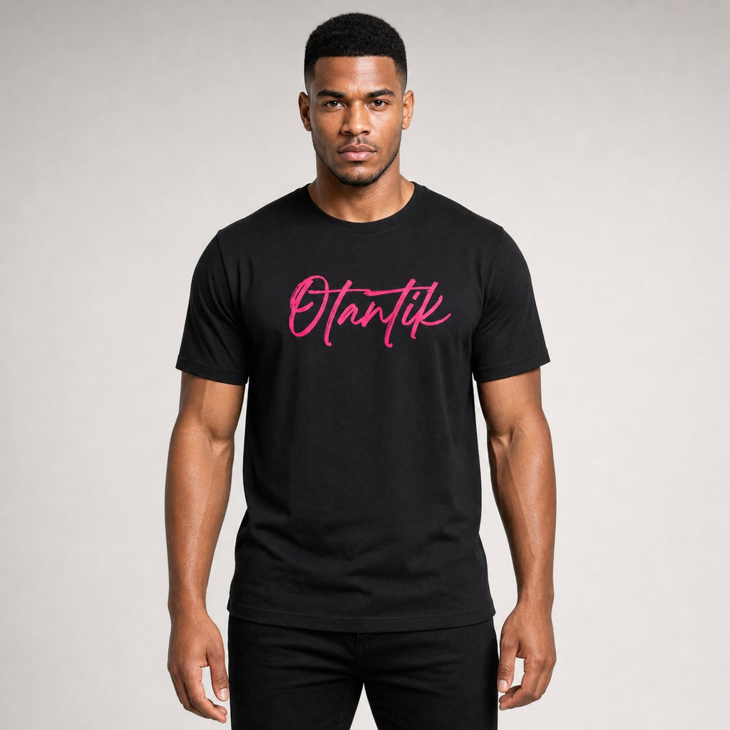 Tshirt OTANTIK - Black & Pink