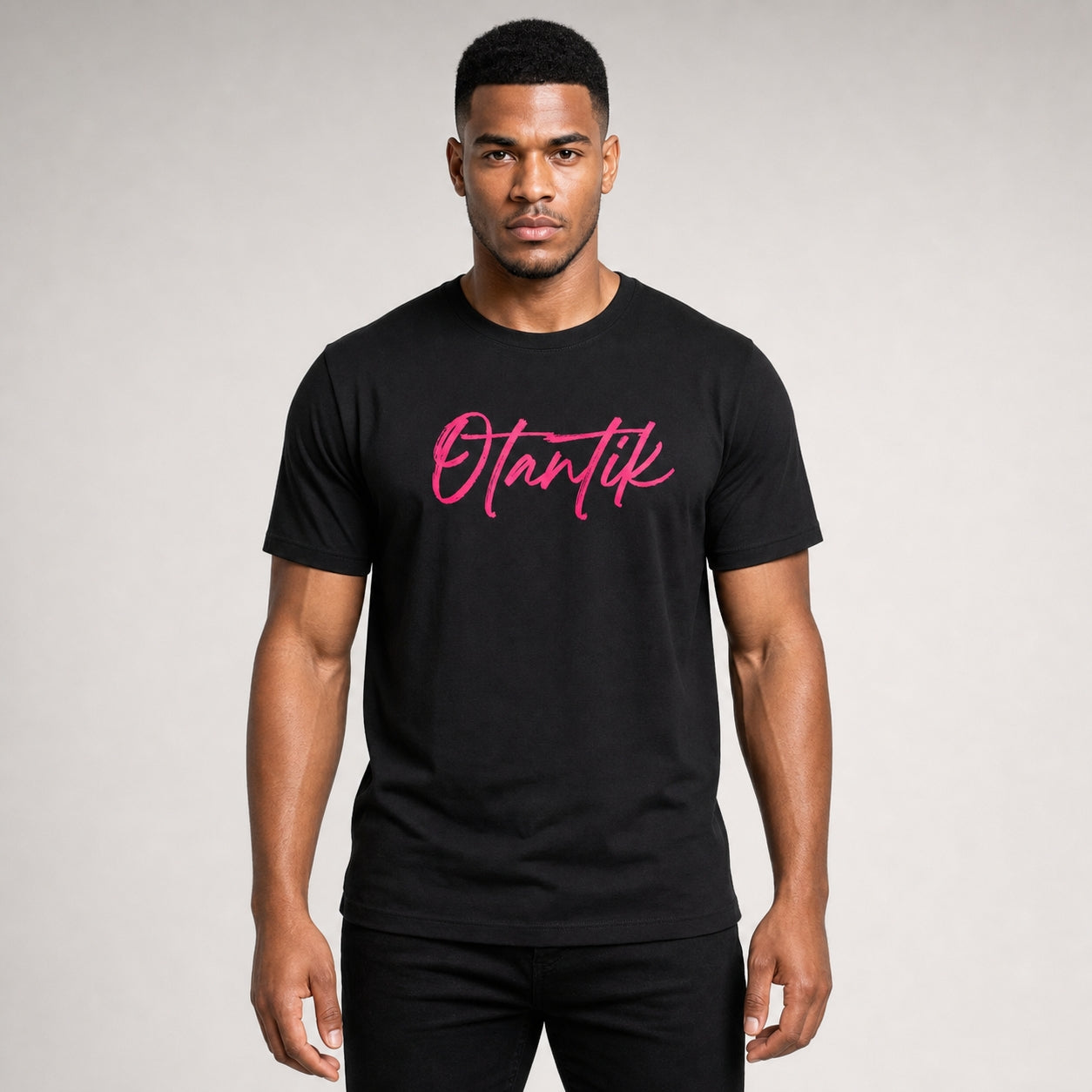 Tshirt OTANTIK - Black & Pink