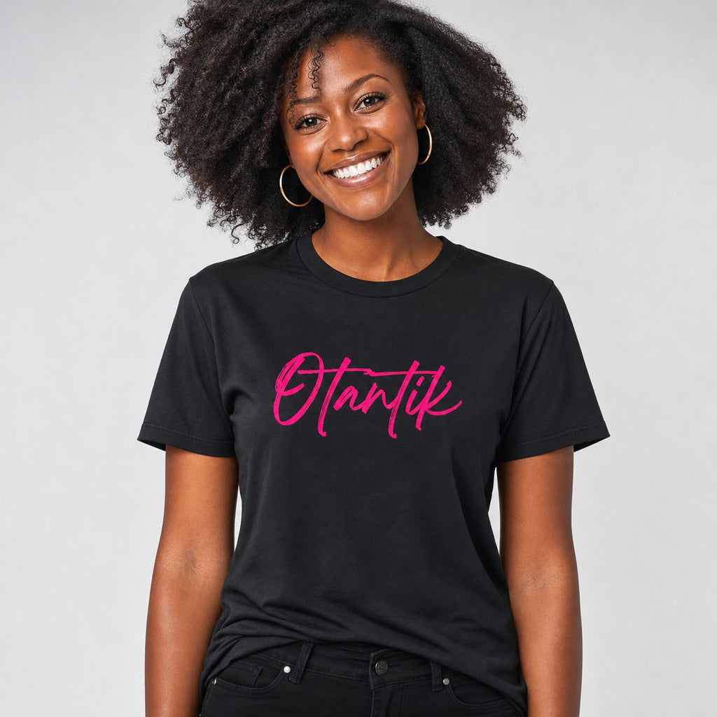 Tshirt OTANTIK - Black & Pink