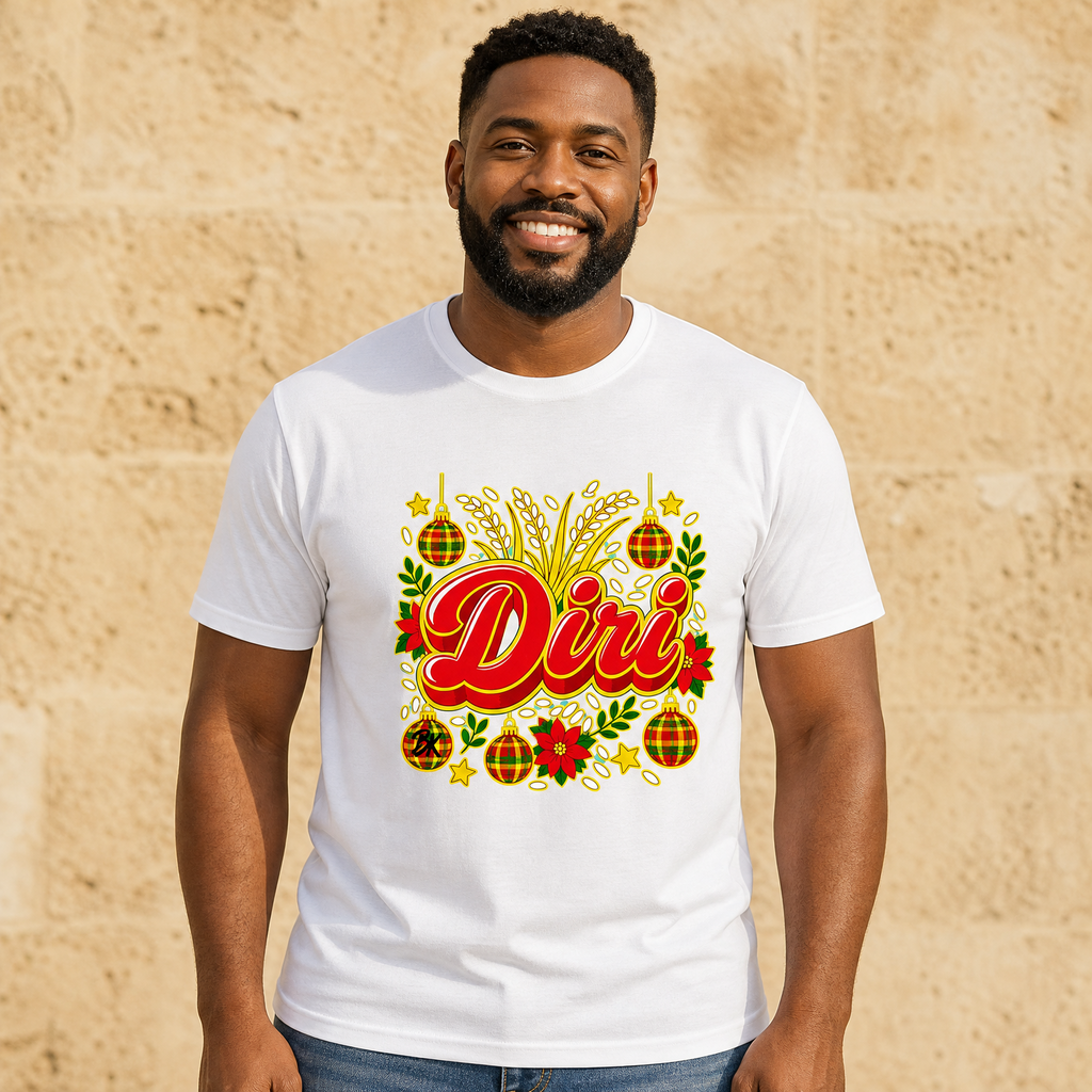 T-shirt  Nwèl créole Noël Diri en coton bio – mise en scène 1 – créole - bekreyol