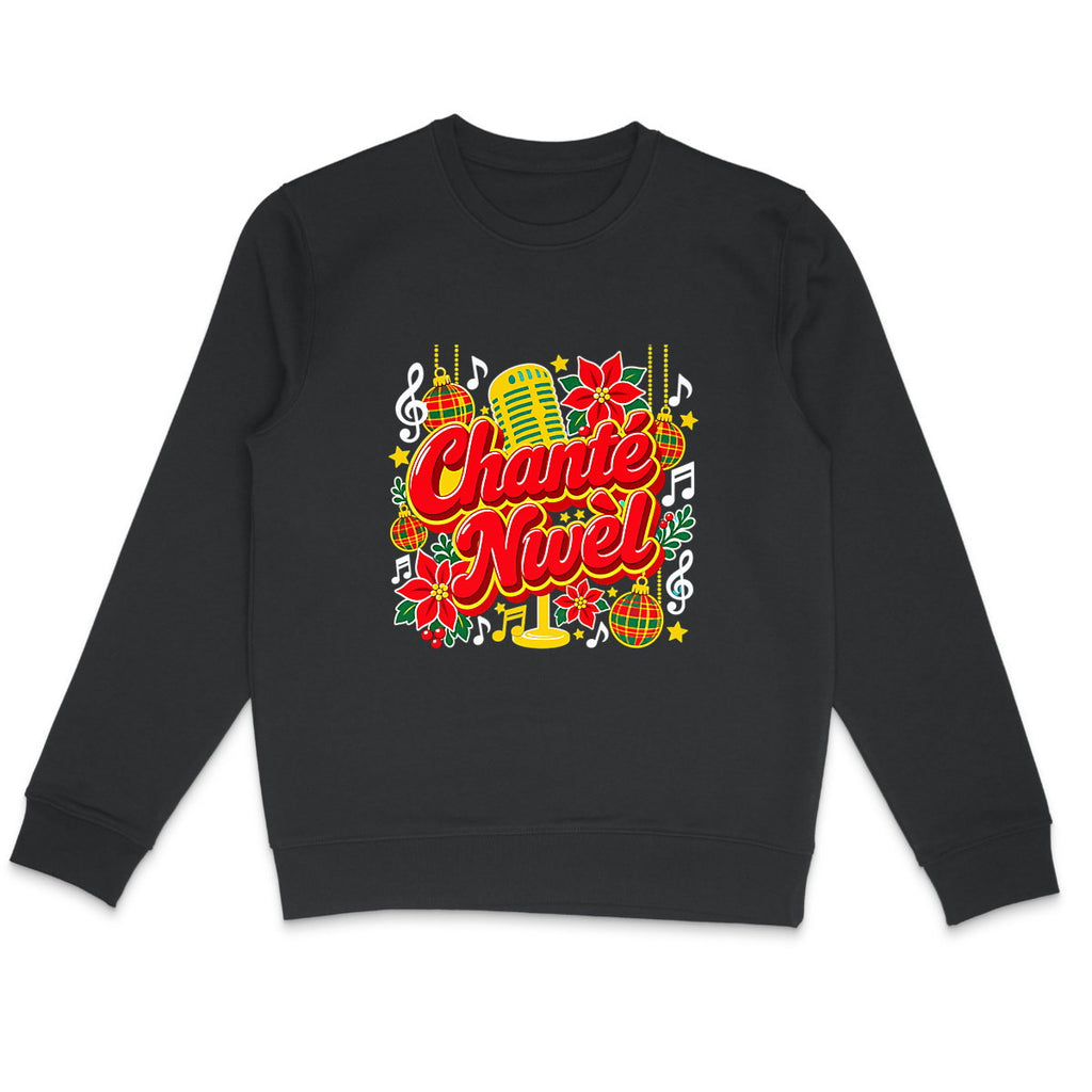 SWEAT Chanté Nwèl - face_0 Sweat créole Chanté Nwèl en coton bio – mise en scène 2 – créole - bekreyol