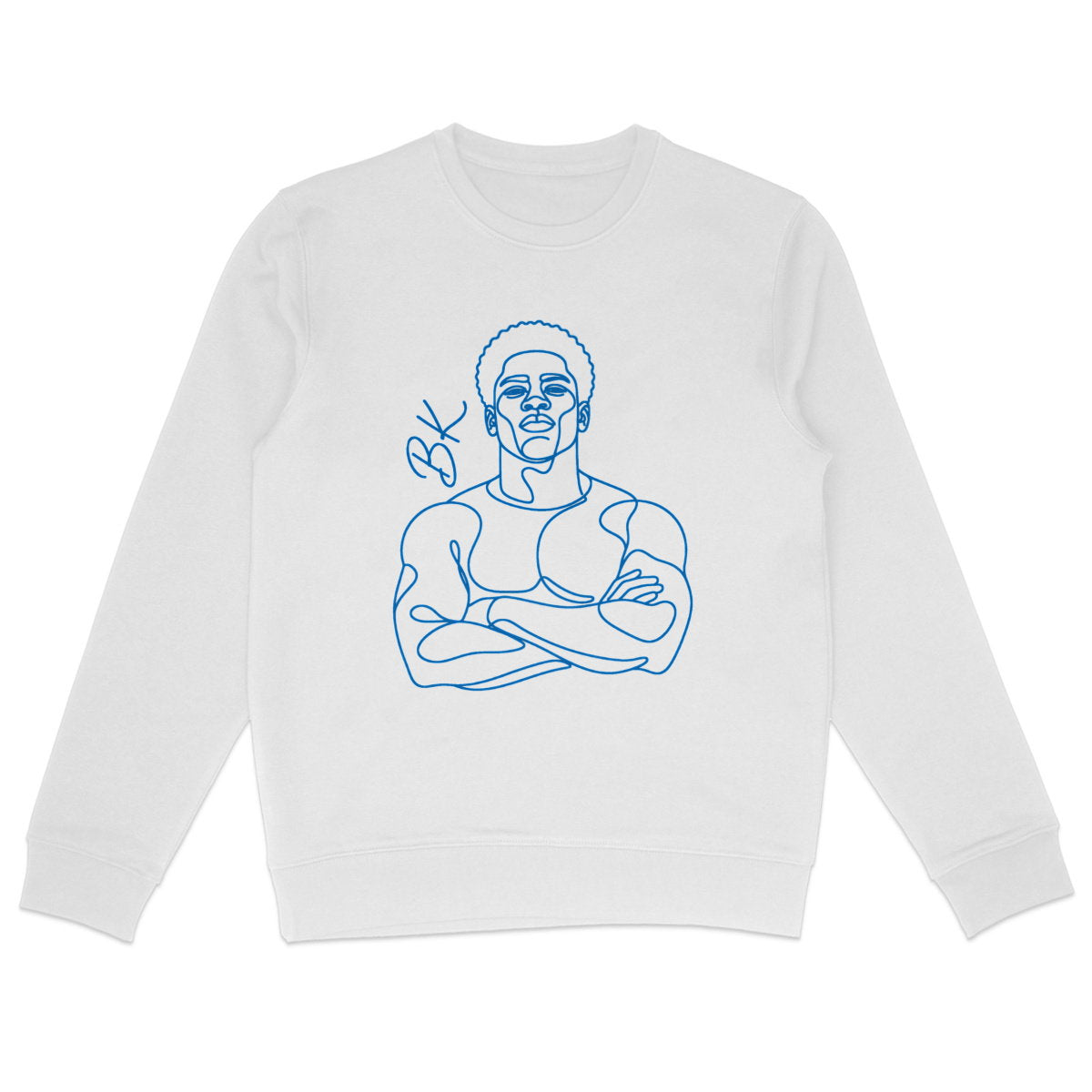 SWEAT SOLID Bleu - face_0 Sweat créole homme Solid bleu en coton bio – mise en scène 1 – créole - bekreyol