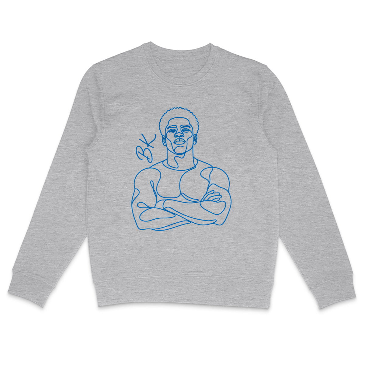 SWEAT SOLID Bleu - face_1 Sweat créole homme Solid bleu en coton bio – mise en scène 1 – créole - bekreyol