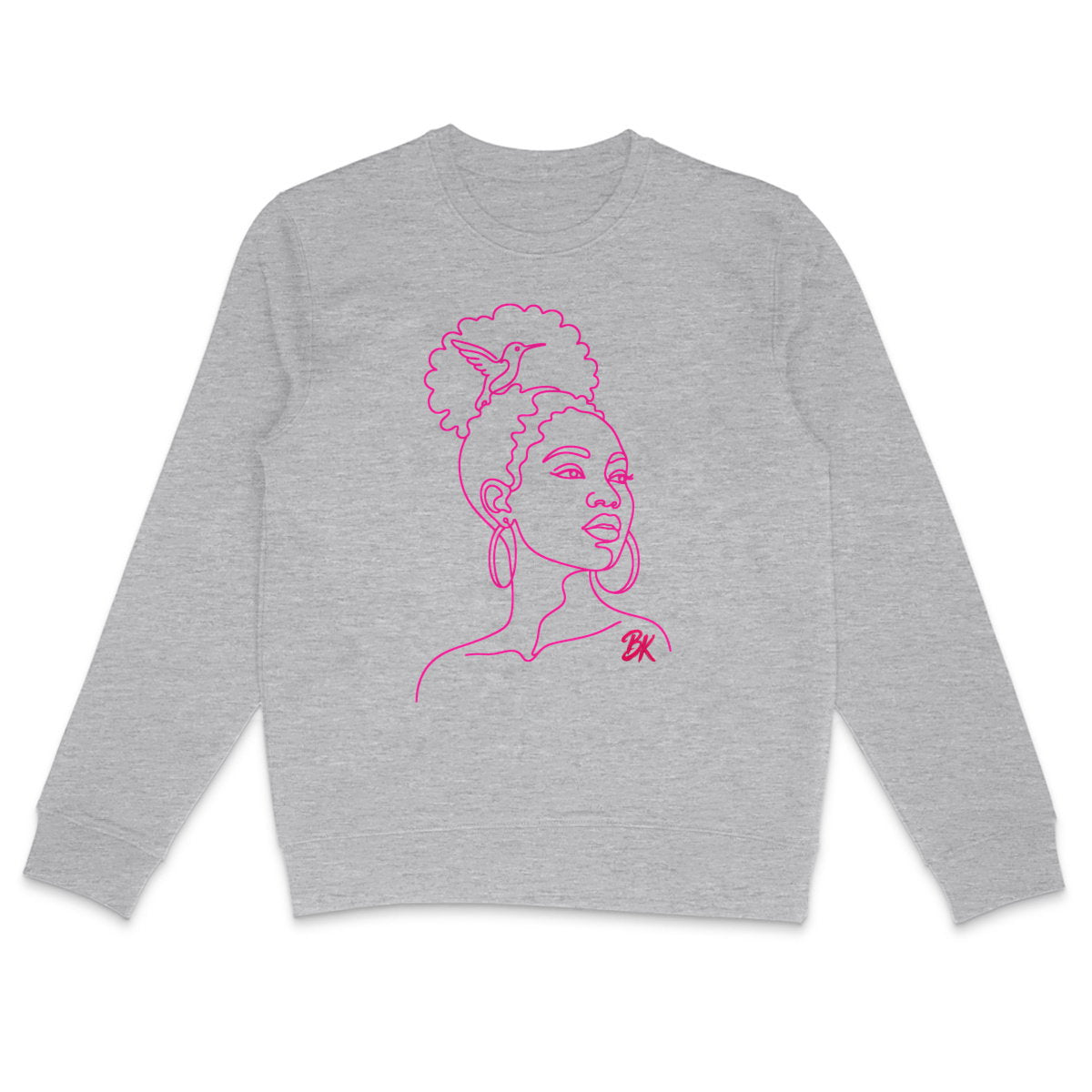 Sweat créole femme Bel Kréyol colibri fuchsia – mise en scène 2 – créole - bekreyol