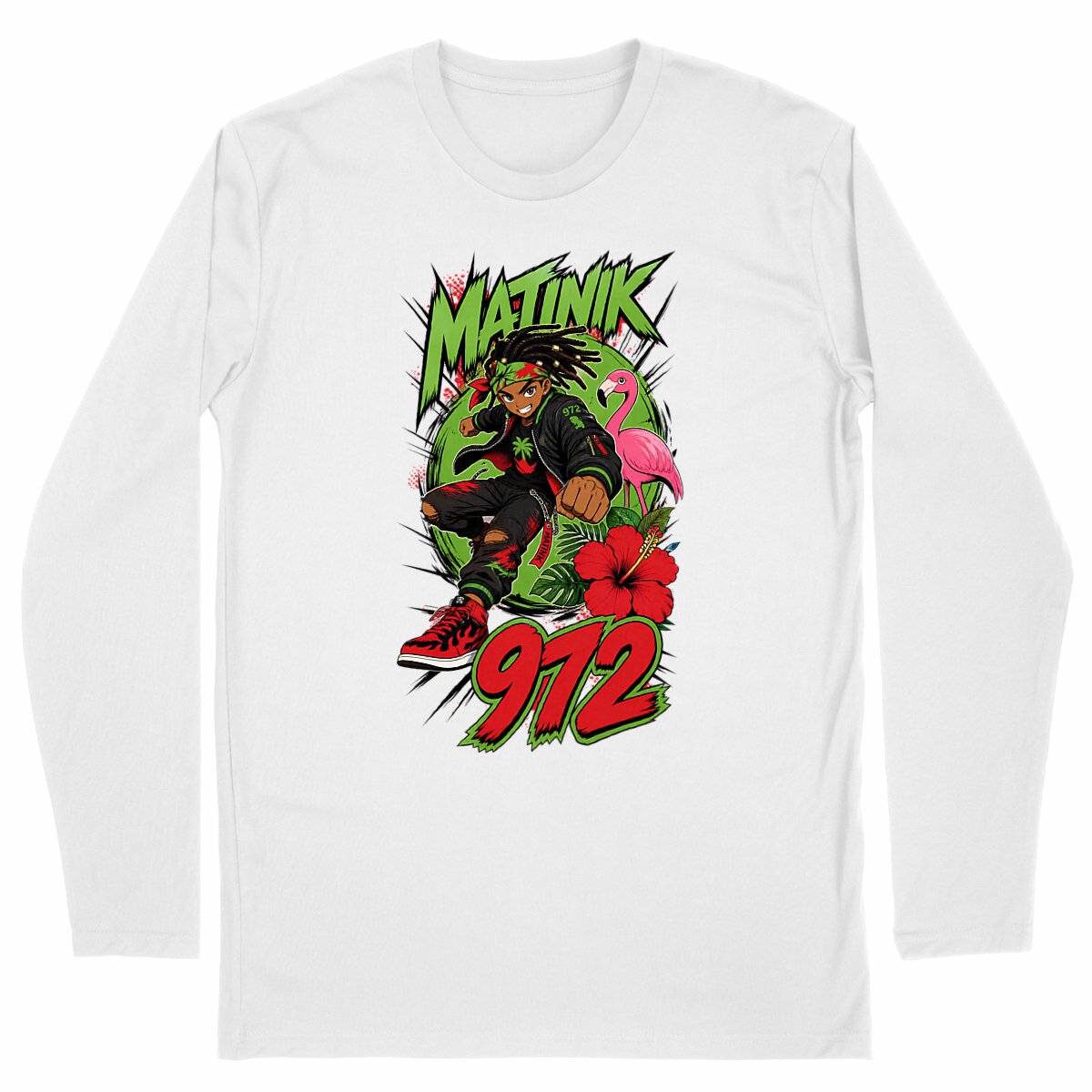Tshirt Manches Longues 972 MATINIK - face_blanc