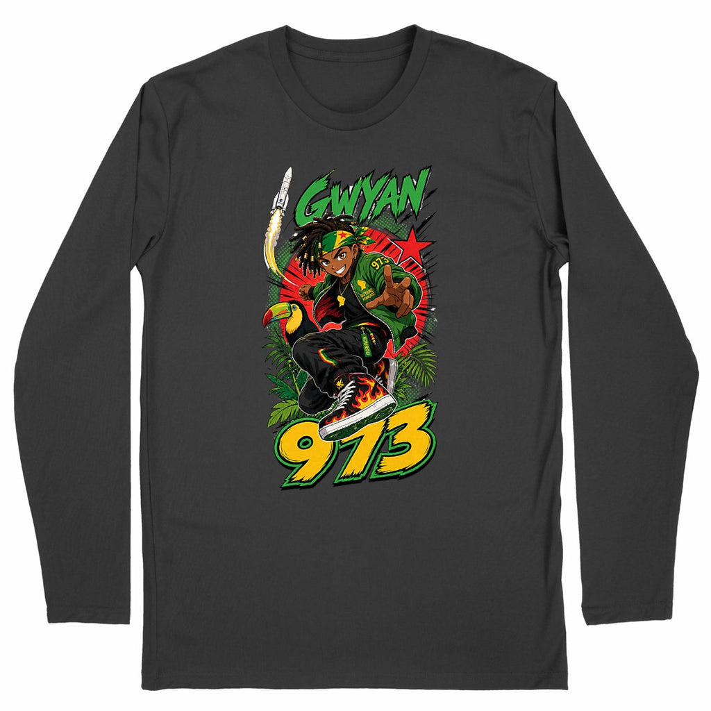 Tshirt Manches Longues 973 GWYAN - face_noir